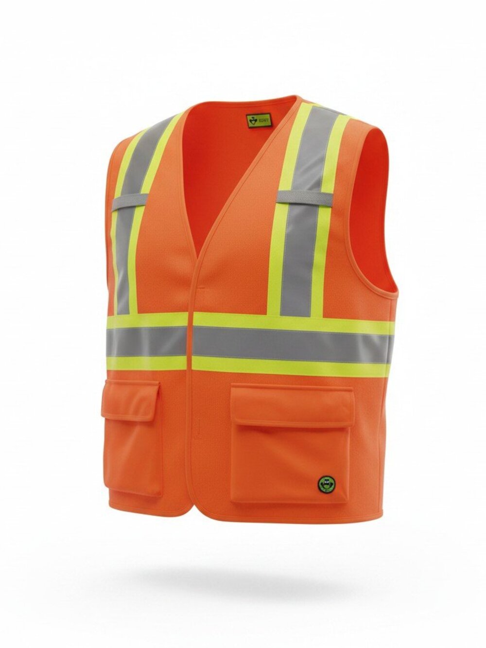 2W Int'l Class 2 Hi-Vis Safety Vest Orange Mesh 4 Pockets XXL – Lot of 4